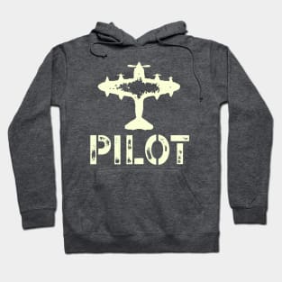 Pilot and Plane military style Hoodie